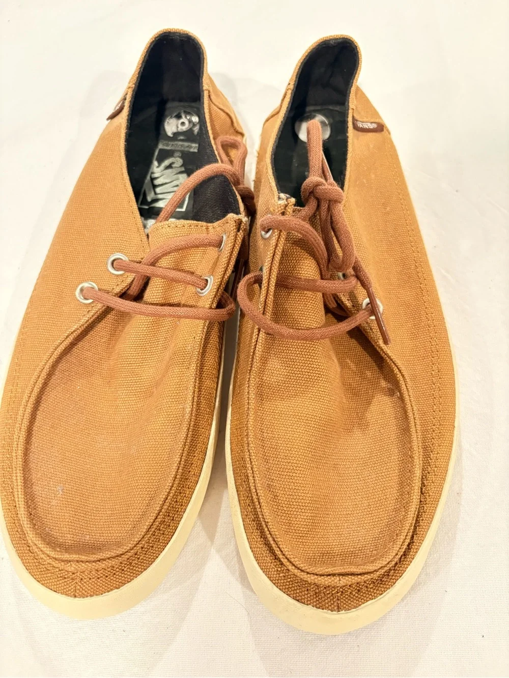 Vans Canvas Low-Top Sneakers in Mustard Yellow